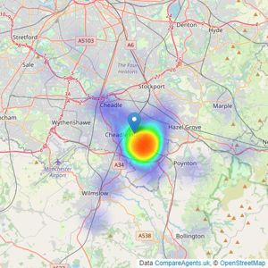 Shrigley Rose & Co - North West listings heatmap