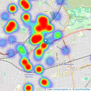 Silverman Black - Carshalton listings heatmap