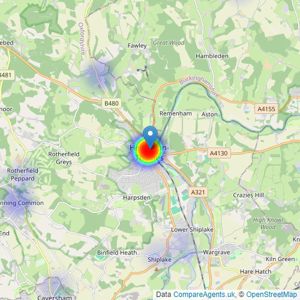 Simmons & Sons - Henley-on-Thames listings heatmap