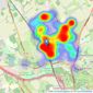 Simmons Estates - Borehamwood listings heatmap