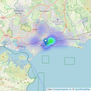 Simon & Co - Bournemouth listings heatmap