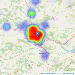 Simple Approach Estate Agents - Perth listings heatmap