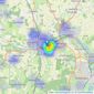 Simply Homes - Hertford listings heatmap