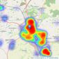 Simpson & Partners - Kettering listings heatmap