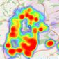 Simpson West - Corby listings heatmap