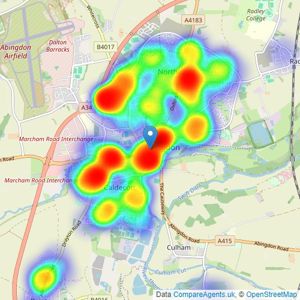 Simpsons - Abingdon listings heatmap