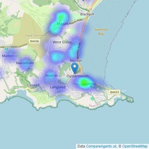 Simpsons - Mumbles listings heatmap