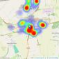 Simpsons - Wantage listings heatmap