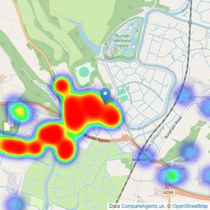 Sims Williams - Arundel listings heatmap