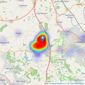 Sinclair Estate Agents - Shepshed listings heatmap