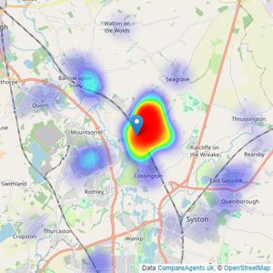 Sinclair Estate Agents - Sileby listings heatmap