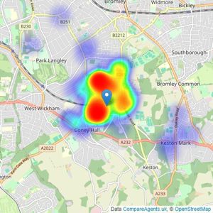 Sinclair Hammelton - Hayes listings heatmap