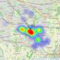 Sinclair Hammelton - Petts Wood listings heatmap