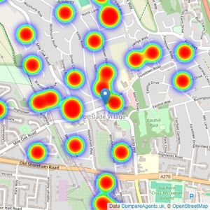 Sinnott Green - Portslade listings heatmap