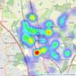 Skitts Estate Agents - Bloxwich listings heatmap