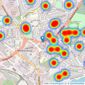 Skitts Estate Agents - Wednesbury listings heatmap