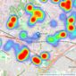 Skitts Estate Agents - Willenhall listings heatmap