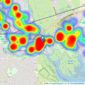 Slades Estate Agents - Christchurch listings heatmap