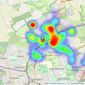 Slater Hogg & Howison - Bishopbriggs listings heatmap