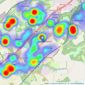 Slater Hogg & Howison - Cumbernauld listings heatmap