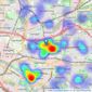 Slater Hogg & Howison - Dennistoun, Glasgow listings heatmap