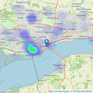 Slater Hogg & Howison - Dundee listings heatmap