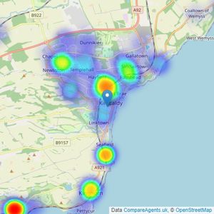 Slater Hogg & Howison - Kirkcaldy listings heatmap