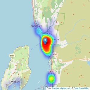 Slater Hogg & Howison - Largs listings heatmap