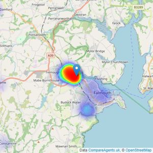 Smart Estate Agent - Penryn listings heatmap