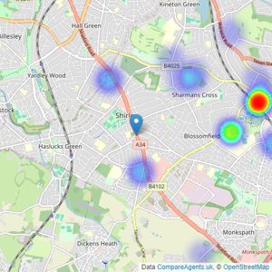 Smart Homes Portfolio Collection - Shirley listings heatmap