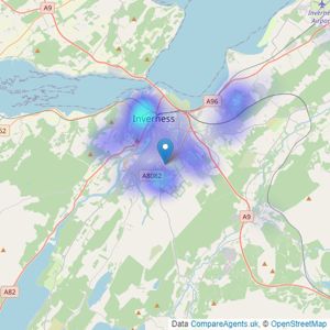 Smart Moves Estate Agency - Inverness listings heatmap