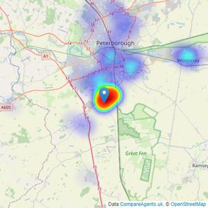 Smartmove - Yaxley listings heatmap