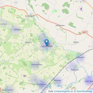 Smith & Partners - Nottinghamshire listings heatmap