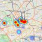 SN Estates London - London listings heatmap