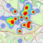 Snapes Estate Agents - Bramhall listings heatmap