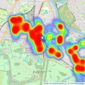 Snellers - Teddington listings heatmap