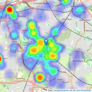 Snowden Wilkinson - Cheadle Hulme listings heatmap