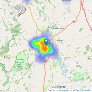 Solo Property Management - Ripon listings heatmap