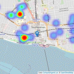 Sorrell - Southend-on-sea listings heatmap