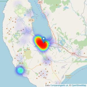 South West Property Centre - Stranraer listings heatmap