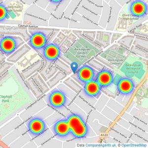 Sovereign House Estates - Ilford listings heatmap