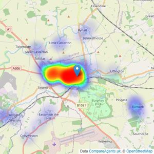 Sowden Wallis Estate Agents - Stamford listings heatmap