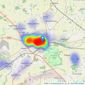 Sowden Wallis Estate Agents - Stamford listings heatmap