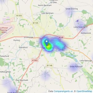 Sowerbys - Fakenham listings heatmap