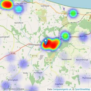 Sowerbys - Holt listings heatmap