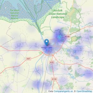 Sowerbys - King's Lynn listings heatmap