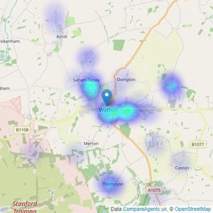 Sowerbys - Watton listings heatmap