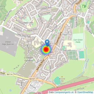 Space Homes listings heatmap