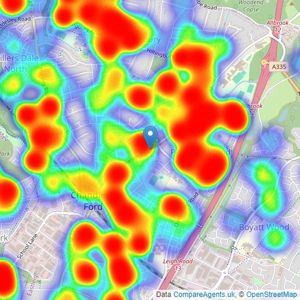 Sparks Ellison - Chandler's Ford listings heatmap