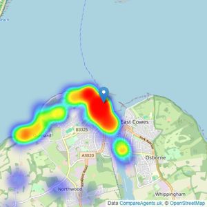 Spence Willard - Cowes listings heatmap